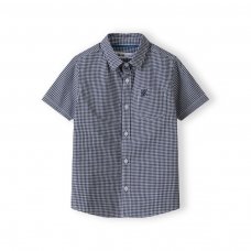 17SHIRT 3J: Short Sleeve Checked Shirt With Pocket (2-8 Years)